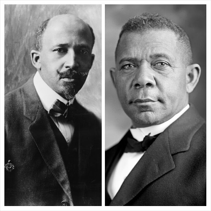 W.E.B Dubois on the left and Booker T. Washington on the right.