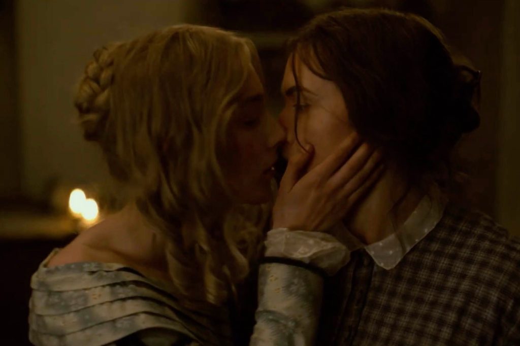 Charlotte and Mary kiss