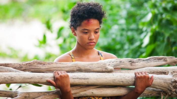 Jen carrying wood