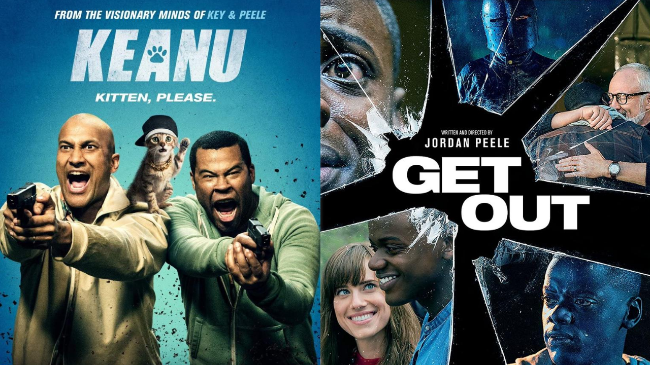 The promotional posters for Keanu and Get Out