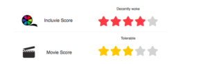 Star rating for "First Girl I Loved". Four stars for representation and three stars for overall movie score.