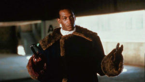 A still from the 1992 'Candyman" of the original Candyman holding his hands out