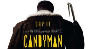 A promotional image for 'Candyman' of the back of Candyman