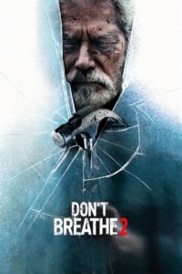 A poster for "Don't Breathe 2" of Nordstrom behind glass with a hammer