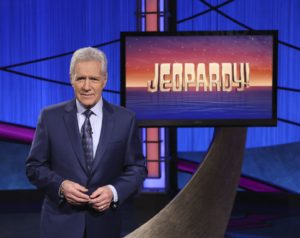An image from "Jeopardy" of Alex Trebek