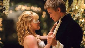 A still from 'A Cinderella Story' of Sam and Austin dancing
