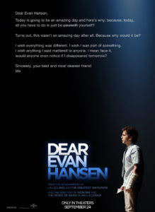 A promotional image for Dear Evan Hansen.