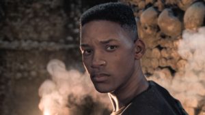 Will Smith in Gemini Man, looking over his shoulder.