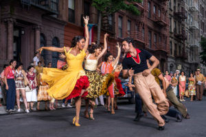 A still from "West Side Story" of the Puerto Rican characters dancing
