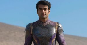 A still from Eternals of Kumail Nanjiani as Kingo