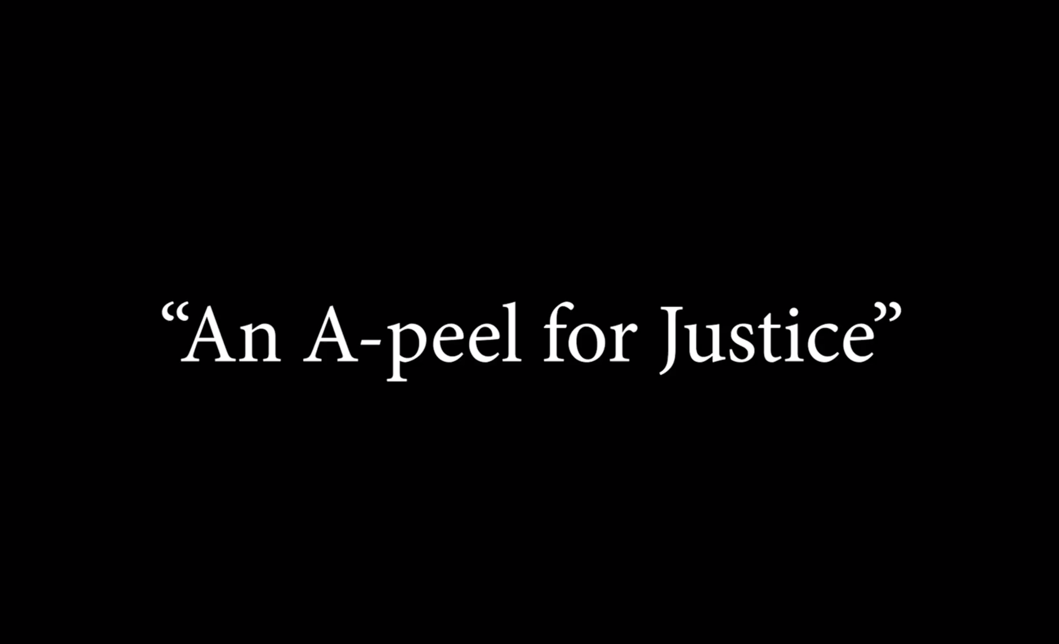 Short Film Spotlight: An A Peel for Justice by Jeff Aquino