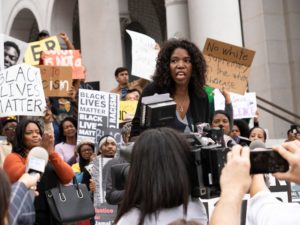 Nicki Micheaux plays a mother who lost her son to police violence