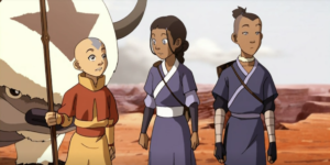 Aang, Katara, Sokka, and Appa