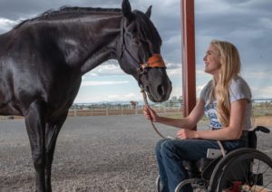 This image is of Amberley Snyder with her horse