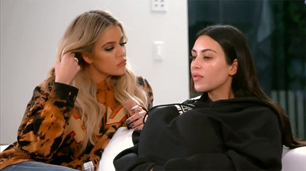 Kim and Khloe Kardashian have a discussion