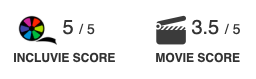 Incluvie score: 5/5 Movie score: 3/5