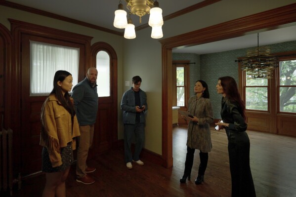 The family is viewing the home for the first time.