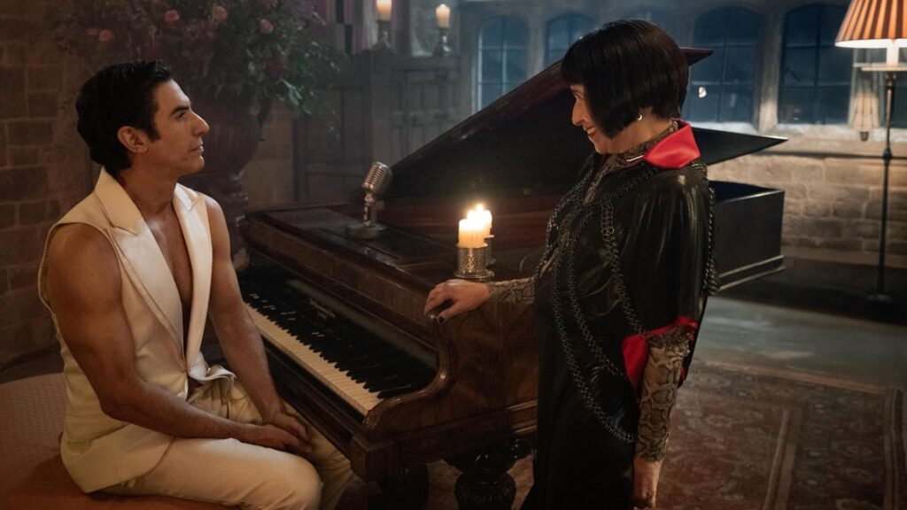 Damien playing piano for Glenda